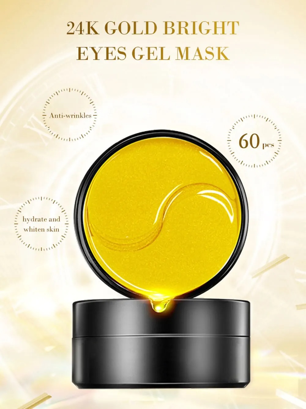 60 قطعة قناع عين الترطيب الذهب - مراجعة Collagen Under Eye Patches وسعره